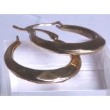 Pair of 9ct gold loop earrings