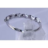 9 ct white gold diamond ring,