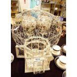 Wood and wire Oriental bird cage