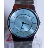 Skagen mother of pearl stainless steel ladies wristwatch