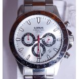 Lorus stainless steel chronograph wristwatch,