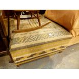 Large upholstered stool