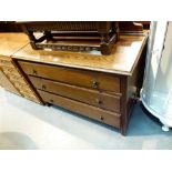 Three long chest of drawers,