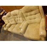 Three piece lounge suite with electric recliner