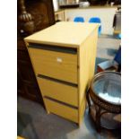 Two drawer pine filing cabinet