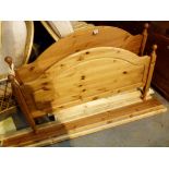 Pine double bed frame