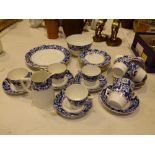 Vintage blue and white china tea service