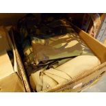 Box of military issue clothing