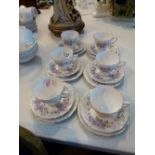 Royal Sutherland six setting floral tea service