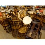 Quantity of assorted kitchen dining chairs