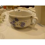 Early 20thC transfer printed chamber pot