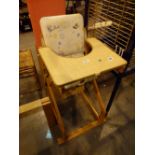 Retro silver Cross childrens high chair