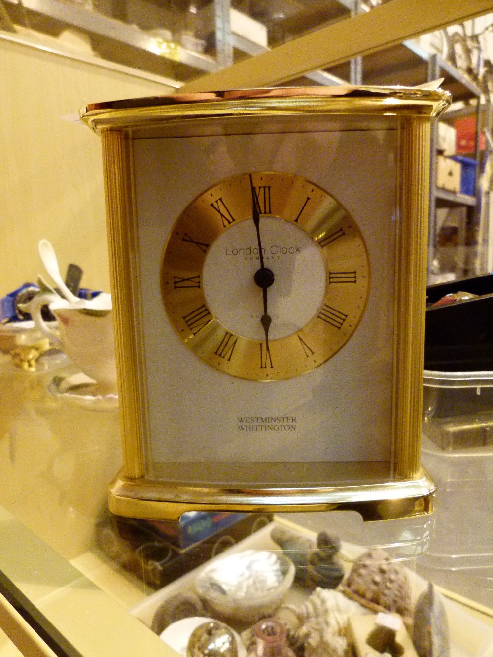 London clock company, brass mantle clock,