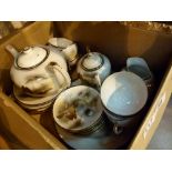 Box of Oriental teaware