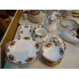 Collection of 2nd quality Royal Albert Old Country Roses tea and dinnerware