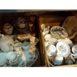 Two boxes of mixed ceramics