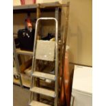 Wooden step ladder and an aluminium set