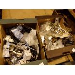 Four boxes of assorted door furniture,