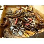 Large collection of corkscrews, wood handled, rustic,