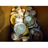 Box of ceramics mainly coffee cans