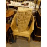 Wicker chair and basket