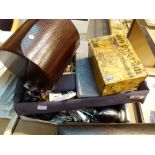 Box of costume jewellery etc