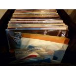 Box of mixed LP records