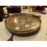 Silver plated galleries tray