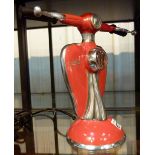 Red Lambretta scooter lamp,