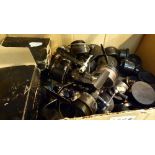 Box of mixed fishing reels,