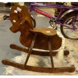 Wooden rocking horse,