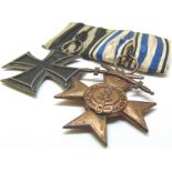 Two German WWI medals Iron Cross and Bronze Cross