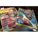 Four K O magazines and one boxing illustrated 1980's and 1990's special collectors editions