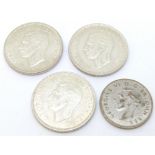 George VI two shillings 1938,1943,