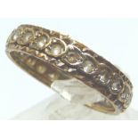 9ct yellow gold diamond full eternity ring, 3.