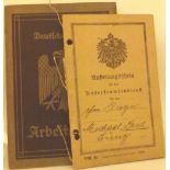 German WWI German ID papers and booklet