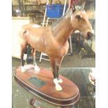 Beswick Connoisseur series Mill Reef on wooden plinth,