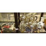 Quantity of mixed silver plate items