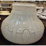 Large Victorian milk glass lamp shade