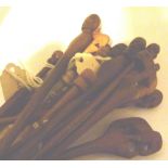 African carved hair pins and bobbins