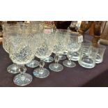 Twenty six drinking glasses,