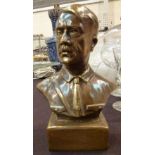 Brass Hitler bust,