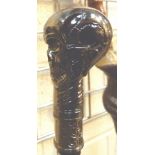 Skull handled walking stick