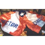 Pair of boxing shorts from the Allstars programme, made for Hector Camacho to sign,