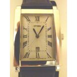 Gents Citizen quartz stainless steel wristwatch comes with boxes and paperwork