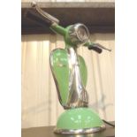 Green Vespa scooter lamp,