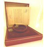 Original Omega wristwatch presentation box with papers,