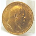 Edward VII half sovereign dated 1910