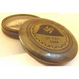 Brass compass with Swastika