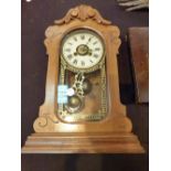 Wooden mantle clock by Jerome & Co, America c1885,